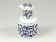 Photo3: Arita porcelain Japanese soy sauce pot bottle karakusa blue 200ml (3)