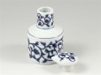 Photo2: Arita porcelain Japanese soy sauce pot bottle karakusa blue 200ml (2)