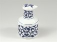 Photo1: Arita porcelain Japanese soy sauce pot bottle karakusa blue 200ml (1)