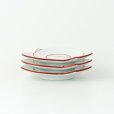 Photo3: Arita porcelain musubi himo red line band plate 11 cm set of 2 (3)