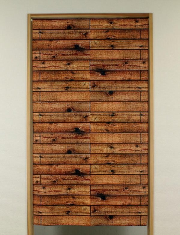 Photo2: Noren Japanese Curtain Doorway NM SD tapestry BORDER WOOD 85 x 150 cm 