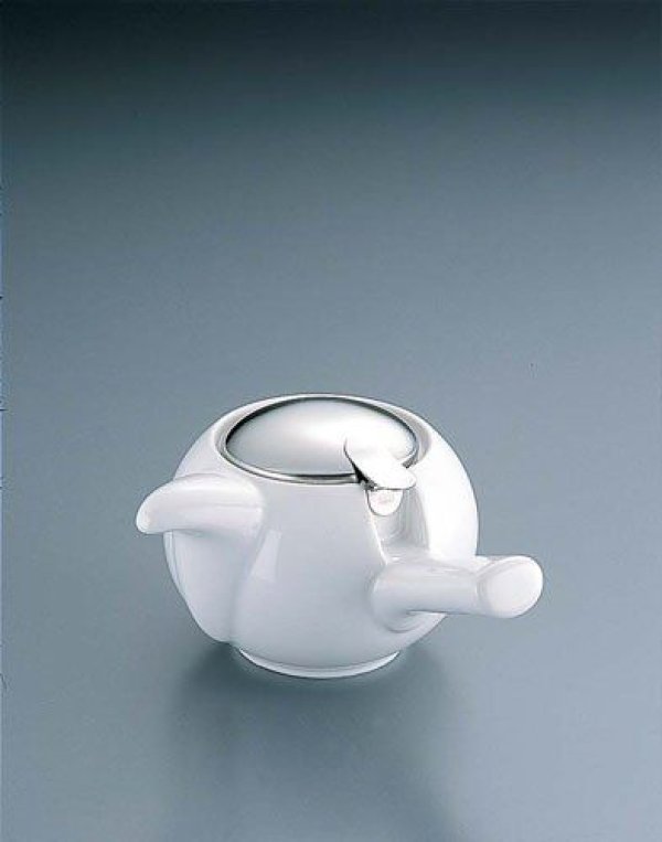 Photo1: Japanese ceramics Kyusu tea pot ZEROJAPAN white 230ml