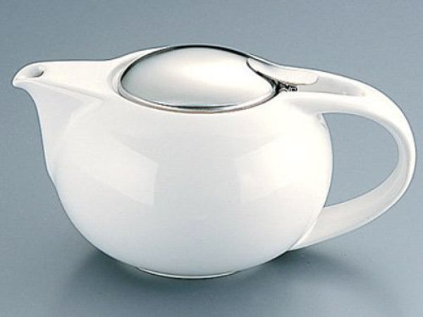 Photo1: Japanese ceramics tea pot ZEROJAPAN Saturn white 300ml S