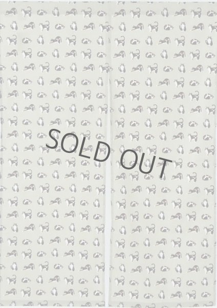 Photo3: Noren Japanese Curtain Doorway NM SD mike miyake neko cat 85 x 120 cm  (3)