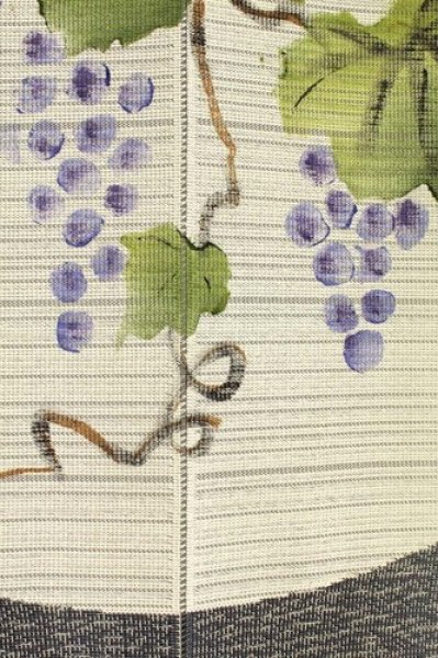 Photo3: Noren Japanese Curtain Doorway NM SD tapestry grape kasure hand 85 x 150 cm  (3)