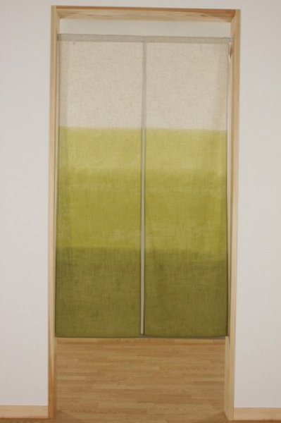 Photo4: Noren Japanese Curtain Doorway NM SD gradation dark green 85 x 150 cm (4)