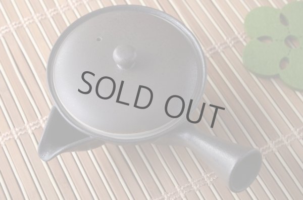 Photo5: Japanese tea pot Mino ware flat style Temokukuro 250ml (5)