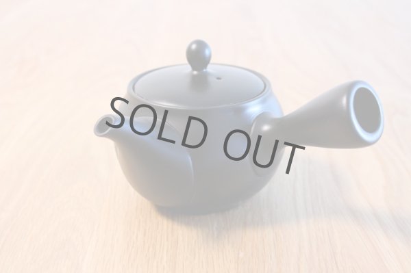 Photo2: Tokoname yaki ware Japanese tea pot morimasa black ceramic tea strainer 360ml (2)