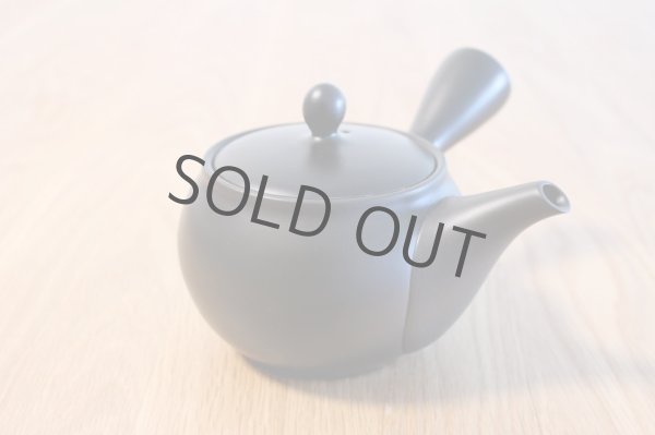 Photo3: Tokoname yaki ware Japanese tea pot morimasa black ceramic tea strainer 360ml (3)