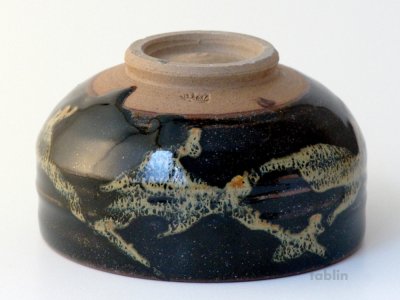 Photo1: Arita porcelain Japanese tea bowl mesh tenmoku chawan Matcha Green Tea 