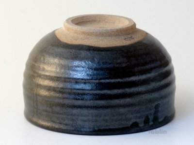Photo1: Arita porcelain Japanese tea bowl Yuzuhada black glaze chawan Matcha Green Tea 