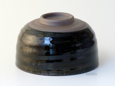 Photo1: Arita porcelain Japanese tea bowl black glaze iraho rin chawan Matcha Green Tea 