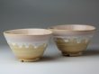 Photo2: Hagi yaki ware Japanese rice bowl Haginoshizuku set of 2 (2)