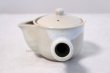 Photo2: Hagi yaki ware Japanese tea pot Botan kyusu with stainless tea strainer 340ml (2)