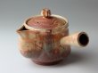 Photo1: Hagi yaki ware Japanese tea pot Koen mire kyusu pottery tea strainer 520ml (1)