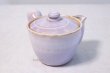 Photo4: Japanese tea pot cups set Hagi ware purple asagao pottery tea strainer 420ml (4)