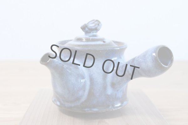 Photo2: Hagi yaki ware Japanese tea pot cups set watatumi yu pottery tea strainer 400ml (2)
