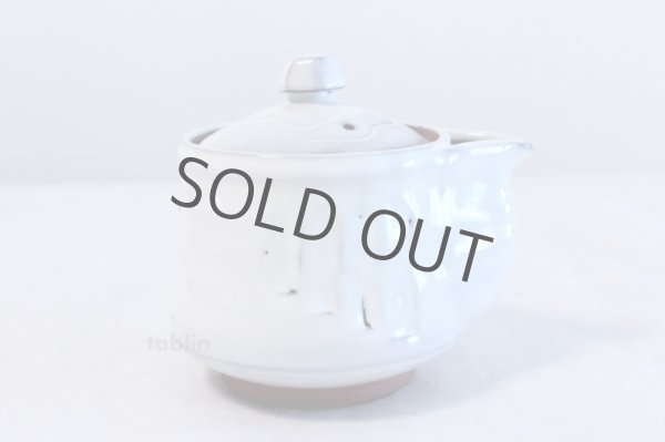 Photo4: Hagi yaki ware Japanese tea pot Seikan kyusu pottery tea strainer 500ml (4)