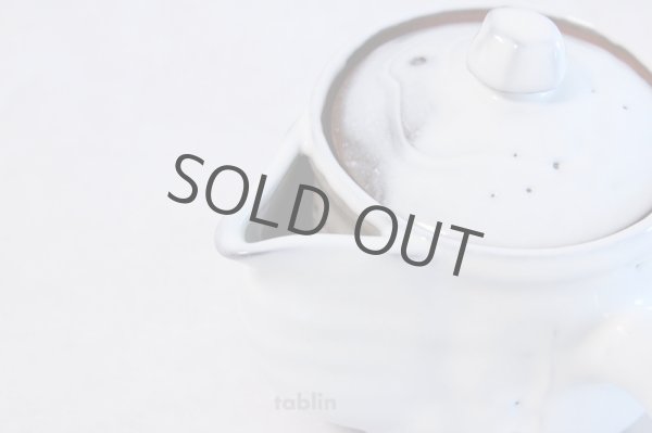 Photo5: Hagi yaki ware Japanese tea pot Seikan kyusu pottery tea strainer 500ml (5)