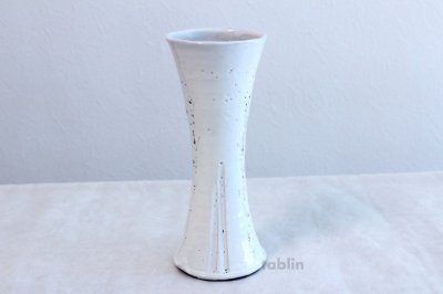 Photo3: Hagi yaki ware Japanese vase white glaze hanaike Yuuka H 22cm