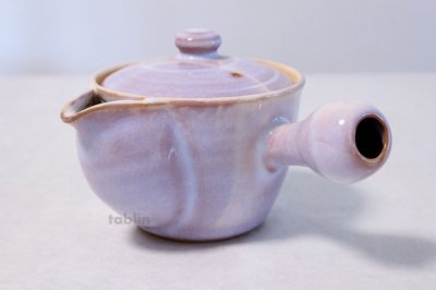 Photo2: Hagi yaki ware Japanese tea pot Hagi Purple kyusu pottery tea strainer 420ml