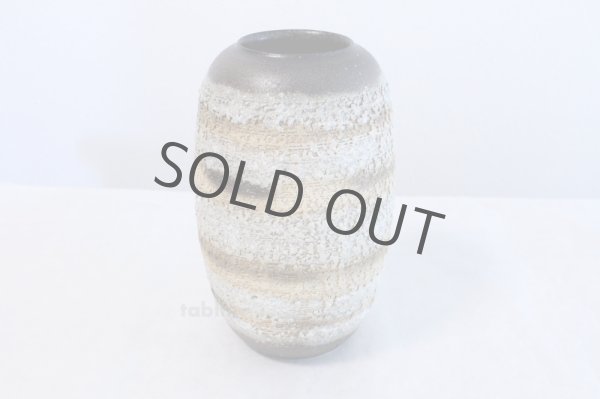Photo4: Shigaraki pottery Japanese vase modan matunami widh wood tag H 25cm (4)
