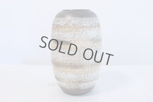 Photo5: Shigaraki pottery Japanese vase modan matunami widh wood tag H 25cm (5)