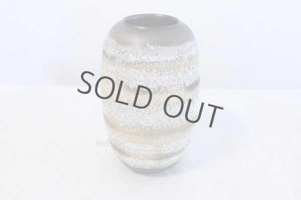 Photo3: Shigaraki pottery Japanese vase modan matunami widh wood tag H 25cm (3)