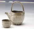 Photo15: Shigaraki pottery Japanese Sake bottle & cup set an tyuki (15)