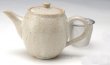 Photo11: Shigaraki pottery Japanese tea pot white glaze with stainless tea strainer (11)