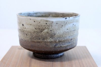 Photo3: Shigaraki pottery Japanese tea bowl Kobiki nagashi roku chawan Matcha Green Tea 