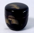 Photo2: Tea Caddy Japanese Natsume Echizen Urushi lacquer Matcha container pine ougi (2)