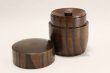 Photo2: Tea Caddy Japanese wood Matcha container Natsume natural wood size:30g (2)