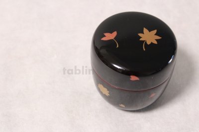 Photo2: Tea Caddy Japanese Natsume Echizen Urushi lacquer Matcha container sakura momiji