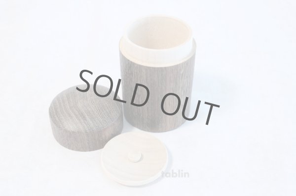 Photo4: Tea Caddy wooden fired wood tea container made from natural wood size:M (4)