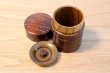 Photo4: Tea Caddy Japanese wooden lacquering tea container made from natural wood (4)