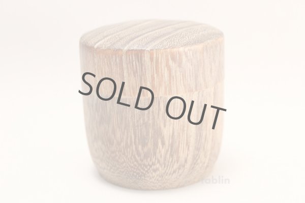 Photo2: Tea Caddy Japanese fired wood Matcha container Natsume natural wood size:40g (2)