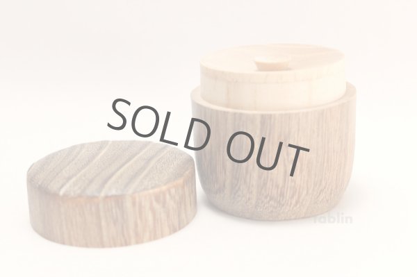 Photo3: Tea Caddy Japanese fired wood Matcha container Natsume natural wood size:40g (3)