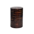 Photo1: Tea Caddy Japanese wooden lacquering tea container made from natural wood L (1)