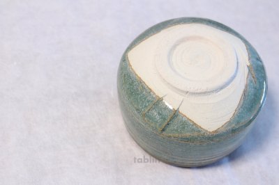 Photo2: Mino yaki ware Japanese tea bowl Ryokusai chawan Matcha Green Tea Tea 