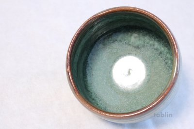 Photo1: Mino yaki ware Japanese tea bowl Ryokusai chawan Matcha Green Tea Tea 