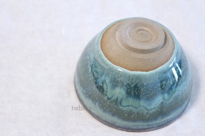 Photo1: Mino yaki ware Japanese tea bowl Aoshino kyo tei chawan Matcha Green Tea 