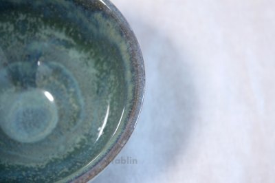 Photo2: Mino yaki ware Japanese tea bowl Aoshino kyo tei chawan Matcha Green Tea 