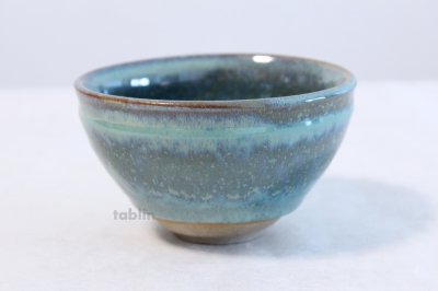 Photo3: Mino yaki ware Japanese tea bowl Aoshino kyo tei chawan Matcha Green Tea 