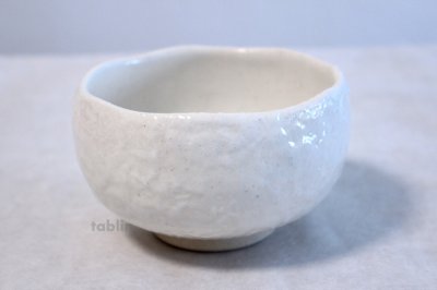 Photo3: Mino yaki ware Japanese tea bowl shino white glaze moku chawan Matcha Green Tea 