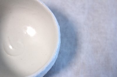 Photo2: Mino yaki ware Japanese tea bowl shino white glaze moku chawan Matcha Green Tea 