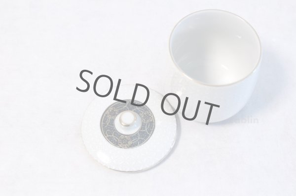 Photo5: Kutani porcelain Futatuki Yunomi shippo blue white Japanese tea cup (set of 2) (5)