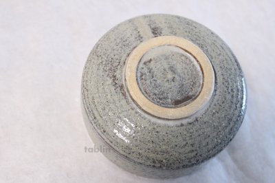 Photo2: Minoyaki ware tea bowl Hai gray glaze kibo san Japanese chawan tea ceremony 