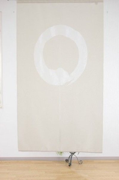 Photo3: Noren Japanese curtain fireproofed Enso trad 85cm x 150cm (3)