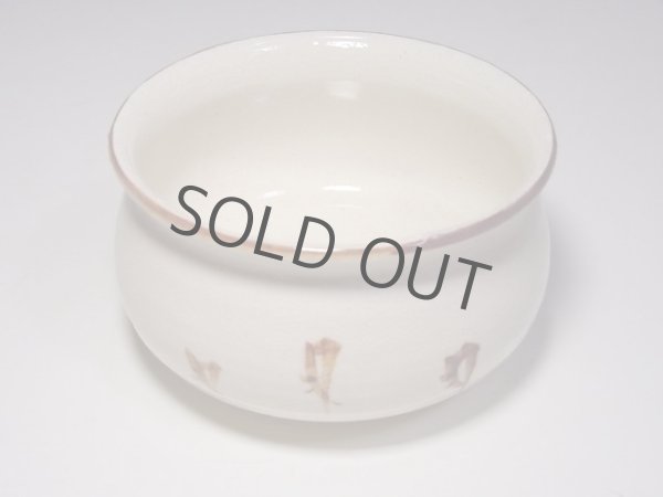 Photo2: Japanese pottery Kensui Bowl for Used tea leaves, Tea ceremony Shino tadasaku (2)